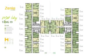 Mặt bằng tầng 19 Block Zenia La Pura